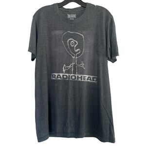 Radiohead The Bends Album Graphic Band T-Shirt Charcoal Gray XL